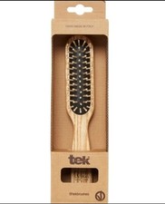 Tek Handmade In Italy Hair Brush Ash Wood Detangling Scalp Massage Wooden Vegan