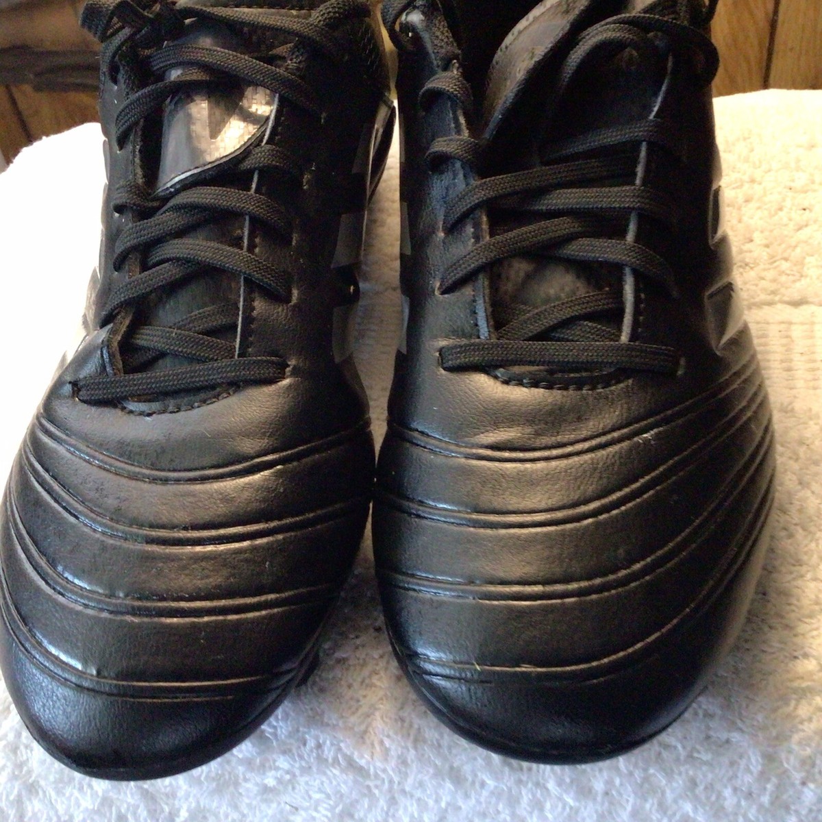 Mens Adidas Copa Soccer Sport Shoes Black/Gray Stripes Size 7 PMA