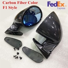 Front Left Right Racing Car Rear View Side Mirrors Carbon Fiber Look Universal Front Left Right Racing Car Rear View Side Mirrors Carbon Fiber Look Universal