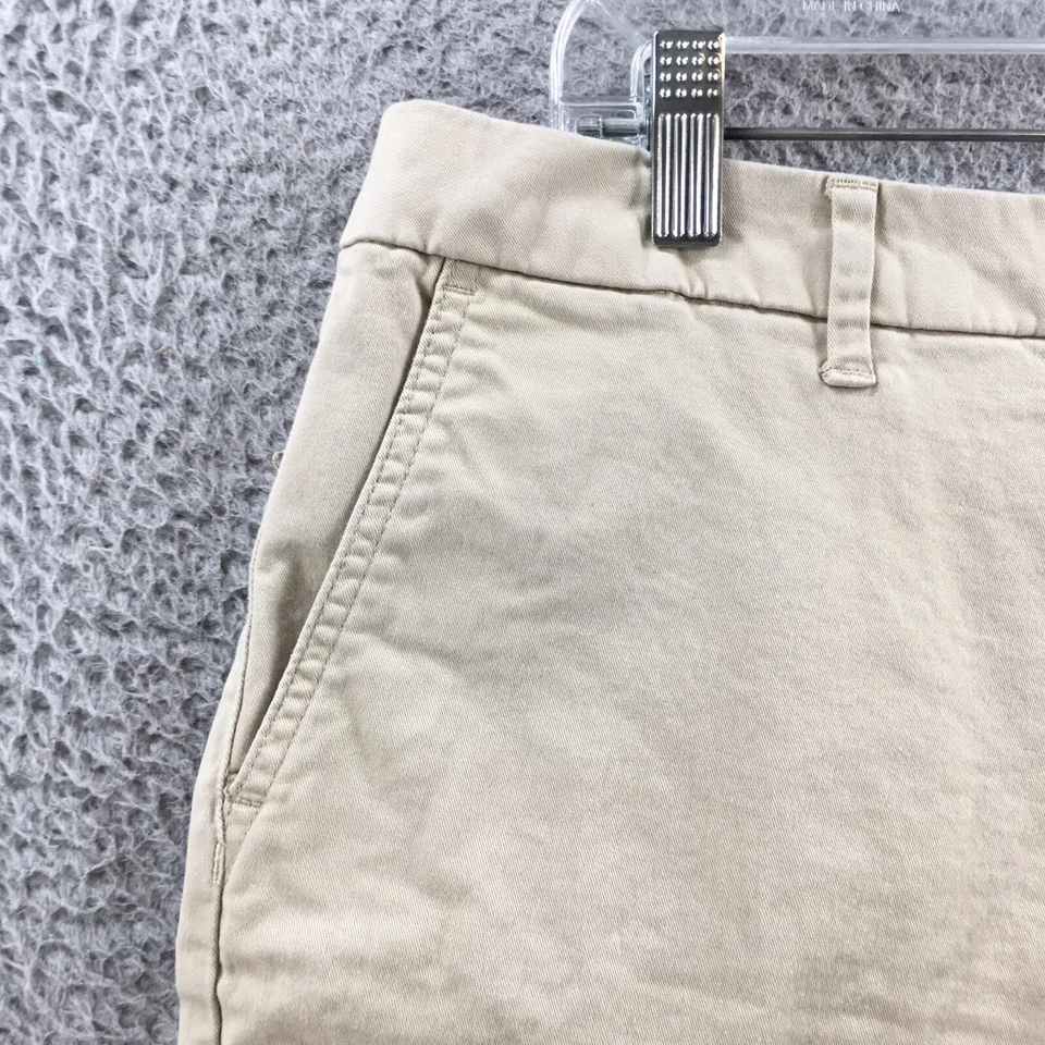Tommy Hilfiger Chino Pantalones Cortos Mujer 14 Beige Cremallera Mosca Botón Delantero tiro medio Informal Foto 2 de 4