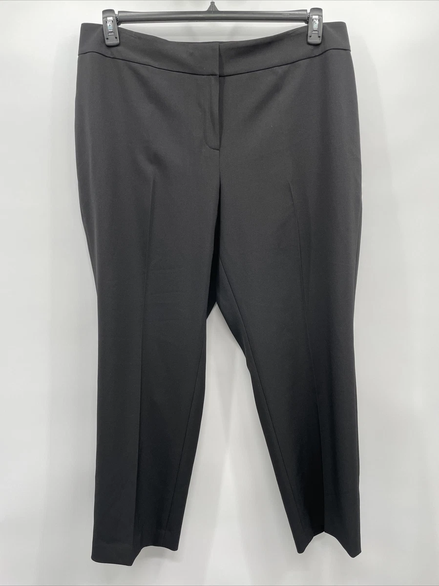 Le Suit Women s Polyester Blend Straight Leg Black Dress Pants