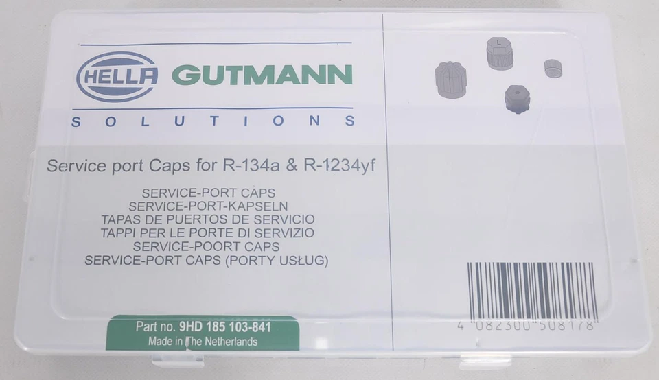 Klimaanlage Kappen Set AC R134a R1234yf Service Port Anschlüsse Hoch Niederdruck - Bild 2 von 4