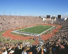 1991 LOS ANGELES COLISEUM  Glossy 8x10 Photo AFC Playoffs Print Raiders Poster
