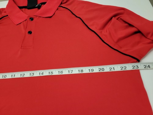 STORMTECH Mens Red Large Activewear Polo Shirt Short Sleeve Collar Side Slit - Picture 5 of 9