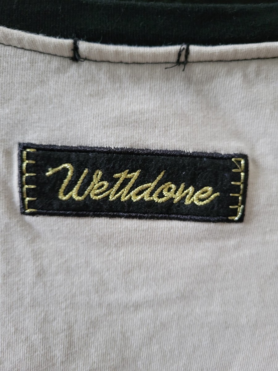 We11Done Monster Long Sleeve TShirt Off White Black Mens