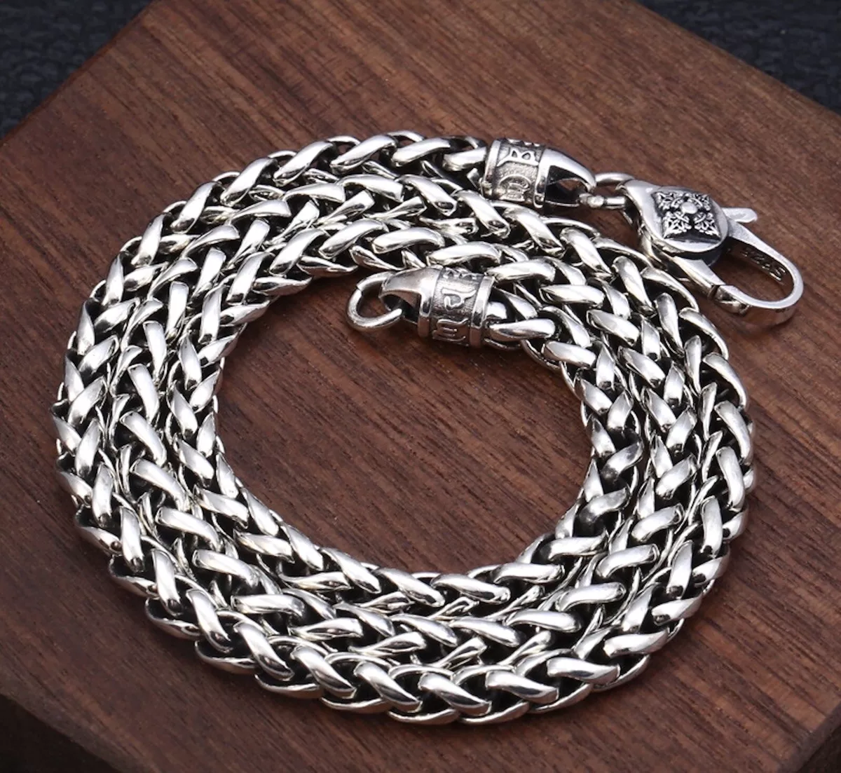 Mens chunky on sale silver chain