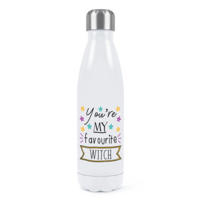 Du bist meine Lieblingshexe Sterne doppelwandige Trinkflasche lustig magisch am besten