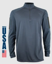 XGO Men's Zip Mock Dark Navy Defense Base