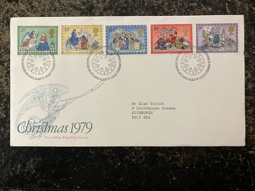 United Kingdom 1979 - Christmas FDC stamps Bethlehem Llandeilo Dyfed