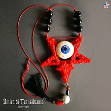 talisman magic eye amulet inverted pentagram pentacle necklace satanic pendant