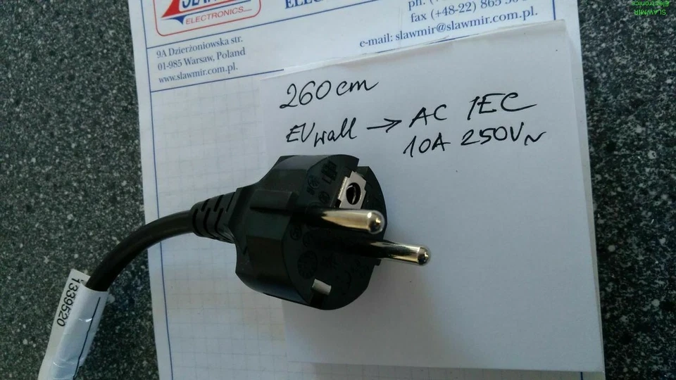 EU style IEC320 C13 lenght 260cm 10A 250Vac power cable  - Image 3 of 4