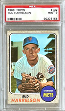 1968 TOPPS #132 BUD HARRELSON PSA 9 MINT METS