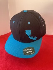 The Classics Yupoong NEW Men’s  Baseball Cap CA Grown Black/Blue Adjustable