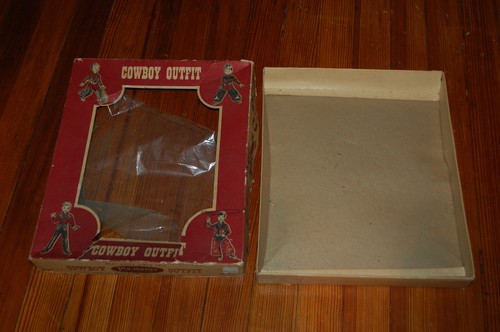 Vintage 1950's Cowboy Outfit Pla-master Box Only-Kids Child Costume - Picture 7 of 9