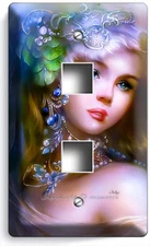 CUTE LITTLE MERMAID BEAUTIFUL GIRL LIGHT SWITCH OUTLET WALL PLATE ROOM ART DECOR