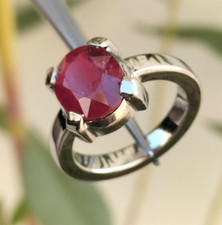 Natural Red Ruby Stone Ring Ruby Ring For Her Engagement Ring Wedding Ruby Ring