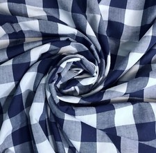 Gingham Check Navy Blue White Tablecloth Overlay 54 x54 Party Wedding Western