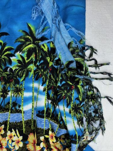 Indocraft Imports Pareo Sarong Beach Wrap Palme tropicali - Foto 2 di 9