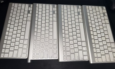Lot of 4x Apple A1314 Wireless Bluetooth Keyboard Slim Aluminum Tested