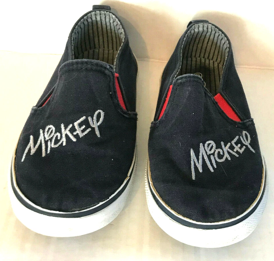 Disney Mickey Mouse Niño Pequeño Lona Zapatos Sin Cordones Tenis Azul - Talla 6T Foto 3 de 4
