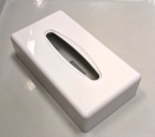 4 x pudełko kosmetyczne dozownik chusteczek / rękawiczek białe 26x14x7cm na ścianie