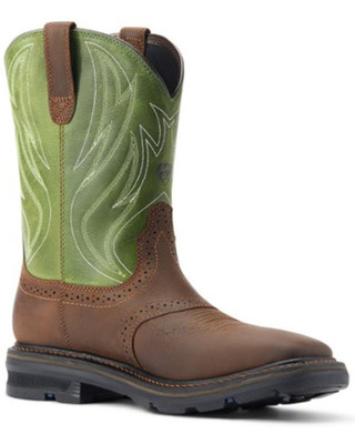 Ariat  (Men's 10 WIDE) Sierra  Shock Shield Western Work Boots in Brown - $220