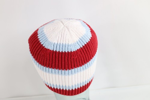 Vtg 90s Y2K Abercrombie & Fitch Babydoll Striped Ribbed Knit Winter Beanie Women - Picture 5 of 8