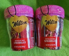 2 WILTON SPRINKLES 6,9 + 6,9 oz entrambi mix metallici nuovi lotto 4