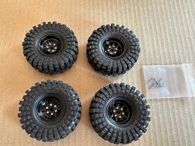 All-Terrain Injora Kompletträder 1/18 1/24 TRX4M  Alufelgen mit Einlagen Traxxas