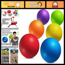 8.5" Inflatable Playground Balls - Pack of 6 Rubber Dodgeballs for Kids  Adults