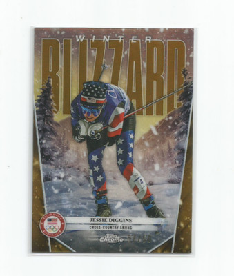 JESSIE DIGGINS (CC Ski) 2026 TOPPS CHROME US OLY TEAM GOLD WINTER BLIZZARD #7/50