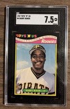 1987 Toys R Us Rookies Barry Bonds #4 SCG 7.5 NM+ Rookie Card RC Pirates. rookie card picture