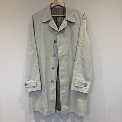 Vintage Peter Werth Trench Coat Mac Raincoat Cream Cotton Made in UK Large