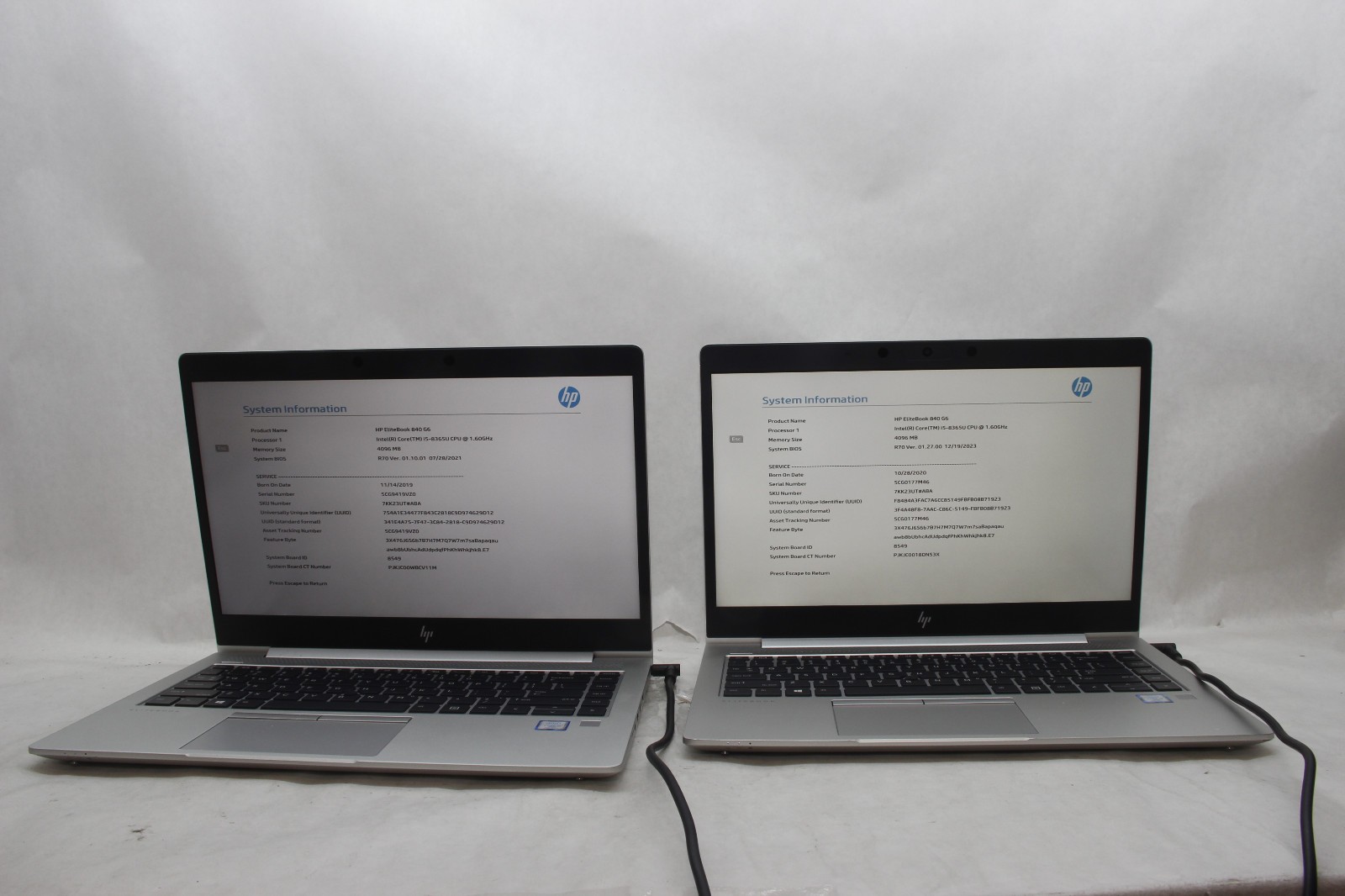 HP EliteBook 840 G6 14" Laptops - Lot of 2