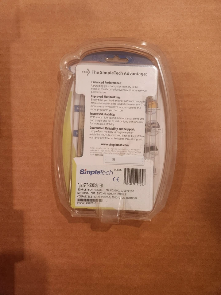 Simpletech Notebook 1GB DDR PC3200 - Image 2 of 3