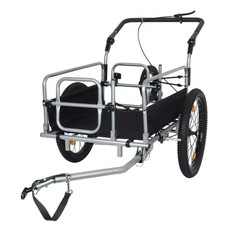 110lbs 3-in-1 Heavy-Duty Cargo Bike Trailer Cart,E-Bike Compatible Steel Frame