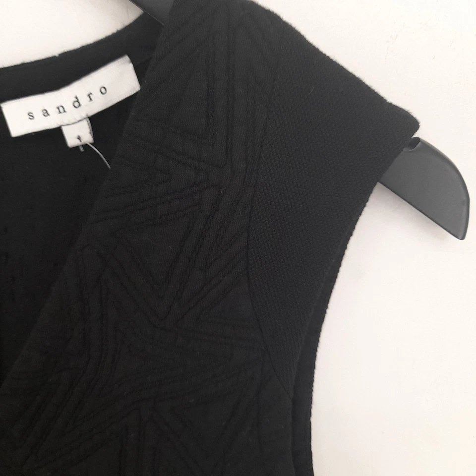 Sandro A-Line Midi Dress XS in Black - Image 4 of 4