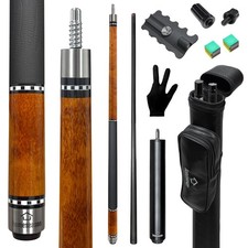 58inch Carbon Fiber Pool Cue Stick with Screw-in Extension and Leather Case, ...