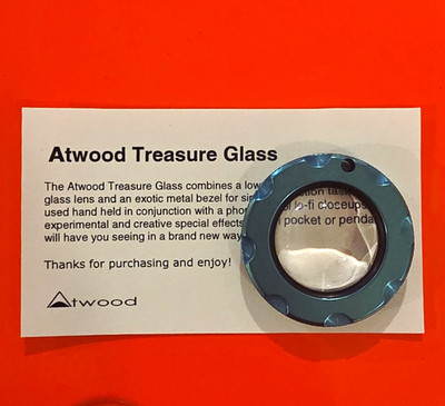 Rare Peter Atwood Titanium Treasure Glass Magnifier With Anodizing
