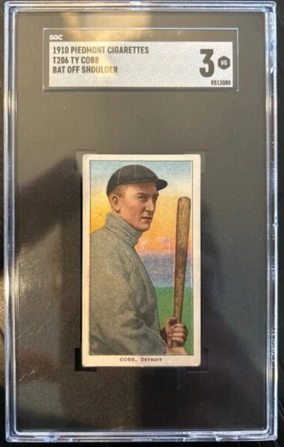 1910 Cobb, Ty  Piedmont 350 Cigarettes (T206) Bat Off Shoulder SGC 3.5