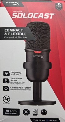 HyperX SoloCast USB Condenser Microphone. USB Cable Included