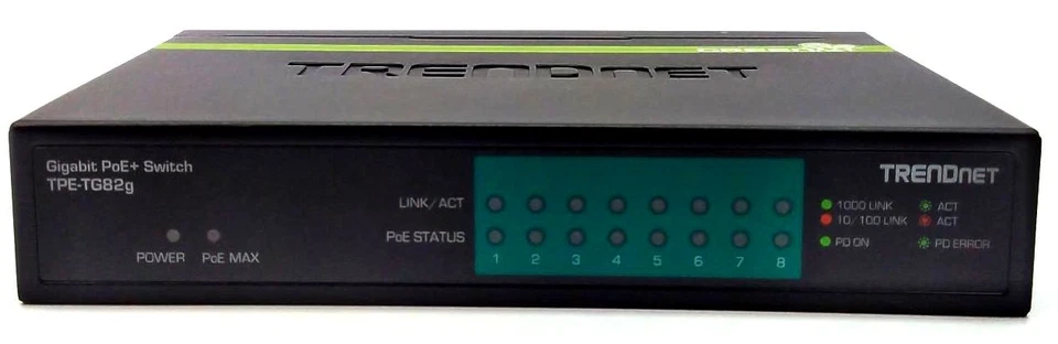 TRENDnet TPE-TG82g/A Gigabit PoE+ Switch 8-Port with LED Indicators - Image 3 of 4