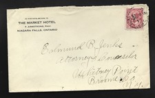 1914 Niagara Falls, Ont., Canada - The Market Hotel Advertising Cover