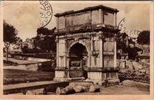 Arch of Titus Rome Italy ruins 1933 - RPPC Photo Postcard