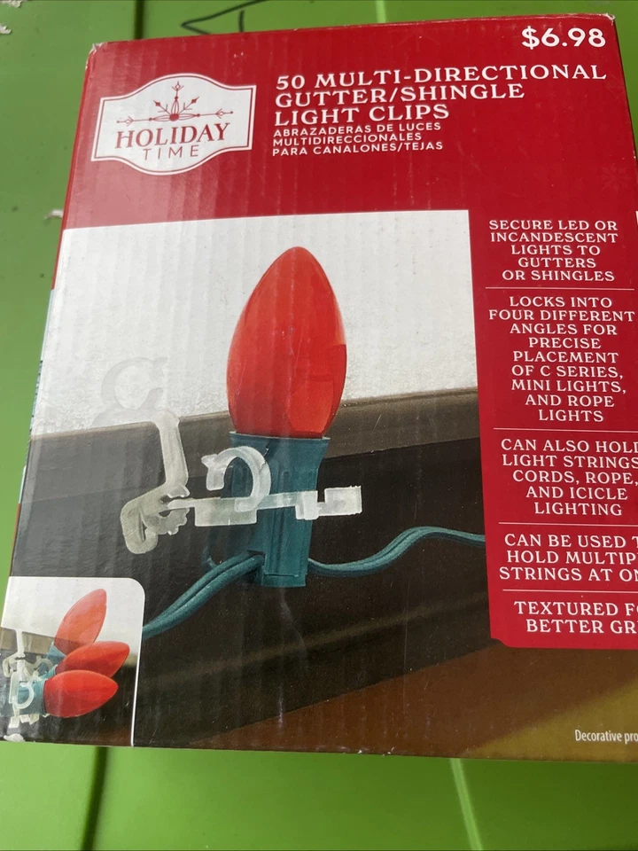 Advanced Multi-Directional Gutter/Shingle Light Clips, 50 Count, by Holiday Time - Image 4 of 4