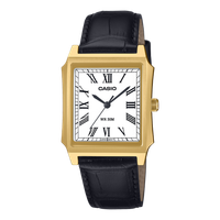 Casio Herrenuhr / Unisex Quarz Mit Lederband 5 Bar Wasserdicht MTP-B190GL-7BVEF