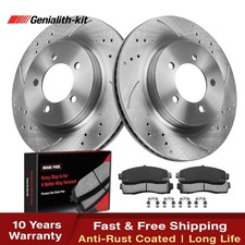 Front Drilled Brake Rotors + Brake Pads for 2002-2005 Ford Explorer Mountaineer