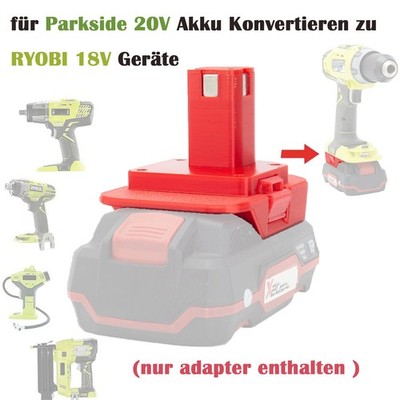 AkkuAdapter Für Parkside X20V Li-ion Akku auf für Ryobi 18V Kabellose Geräte NEU