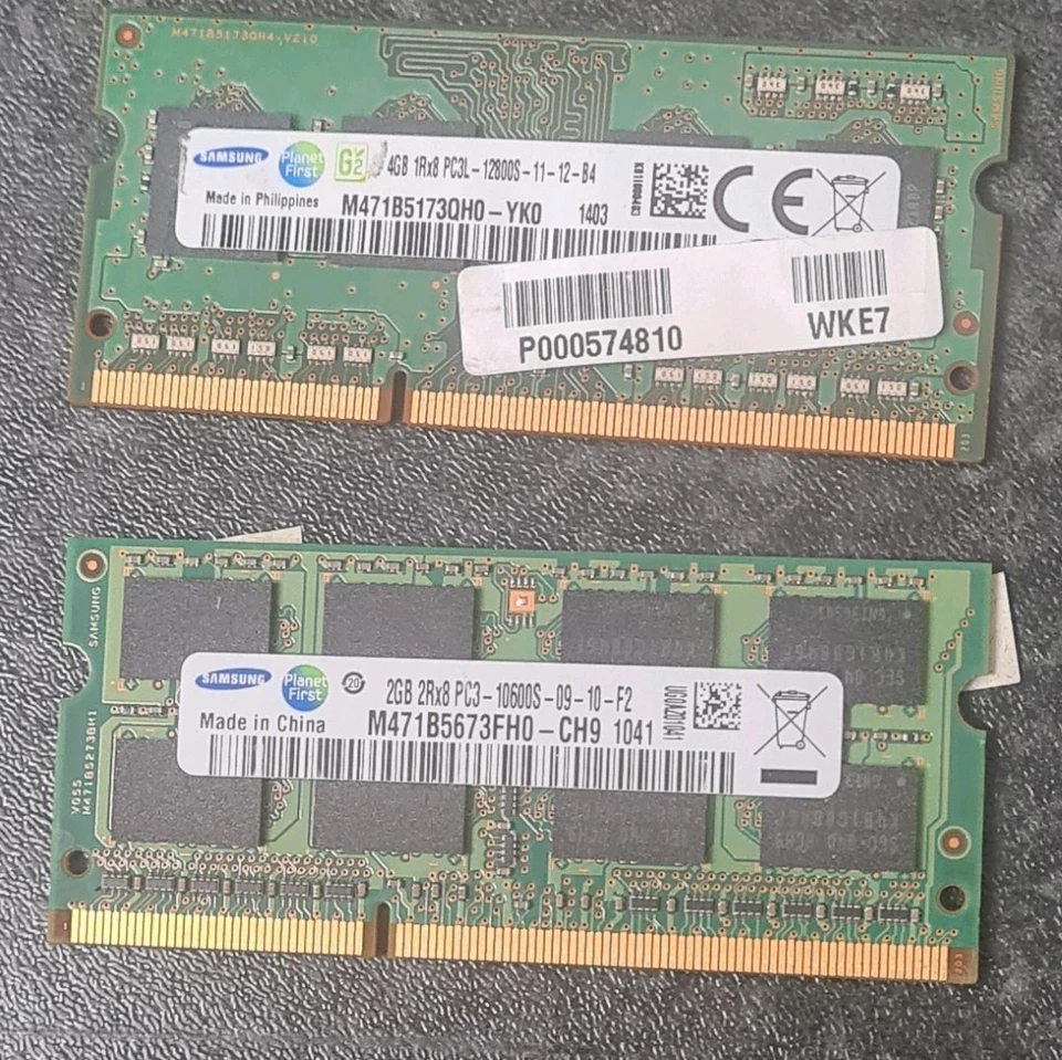 8GB Samsung  PC3L  200Pin Sodimm Memory Laptop RAM 1 Gx2 CL2." - Image 2 of 2