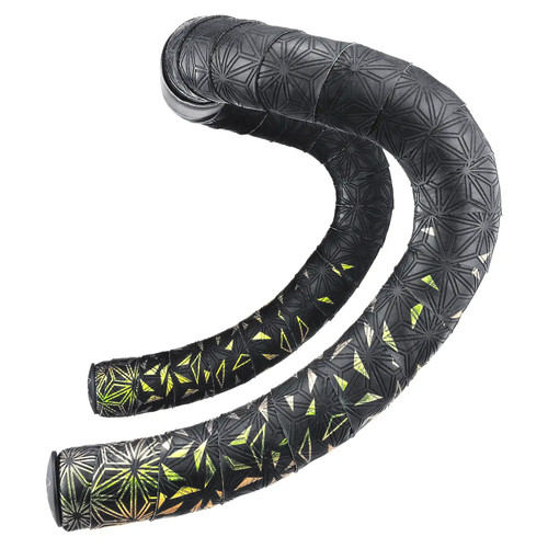 SUPACAZ Super Sticky Kush Bicycle Handlebar Tape - Star Fade Green Refractor - 第 1/8 張圖片